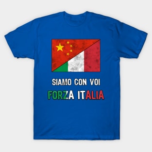 Italian Quarantine Virus siamo Con Voi Solidarity gift T-Shirt